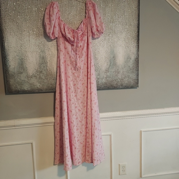 KUTUMAI Puff Sleeve Floral Long Dress - Picture 4 of 10